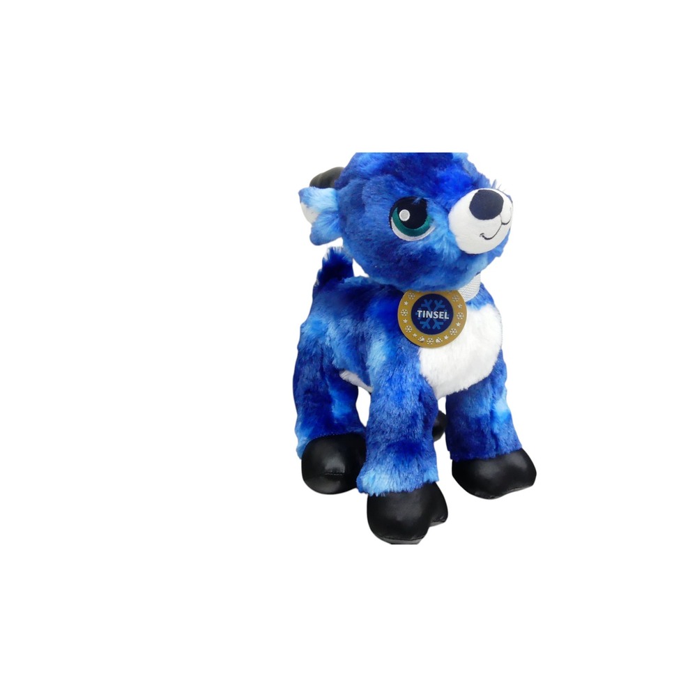 Build-A-Bear Tinsel Reindeer Unisex OS Blue 2017 Holiday Plush Tie Dye S485